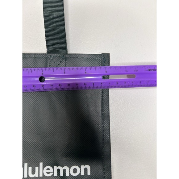 Lululemon Reusable Tote Shopping Bag Lunch Green Yoga Logo - Picture 6 of 8
